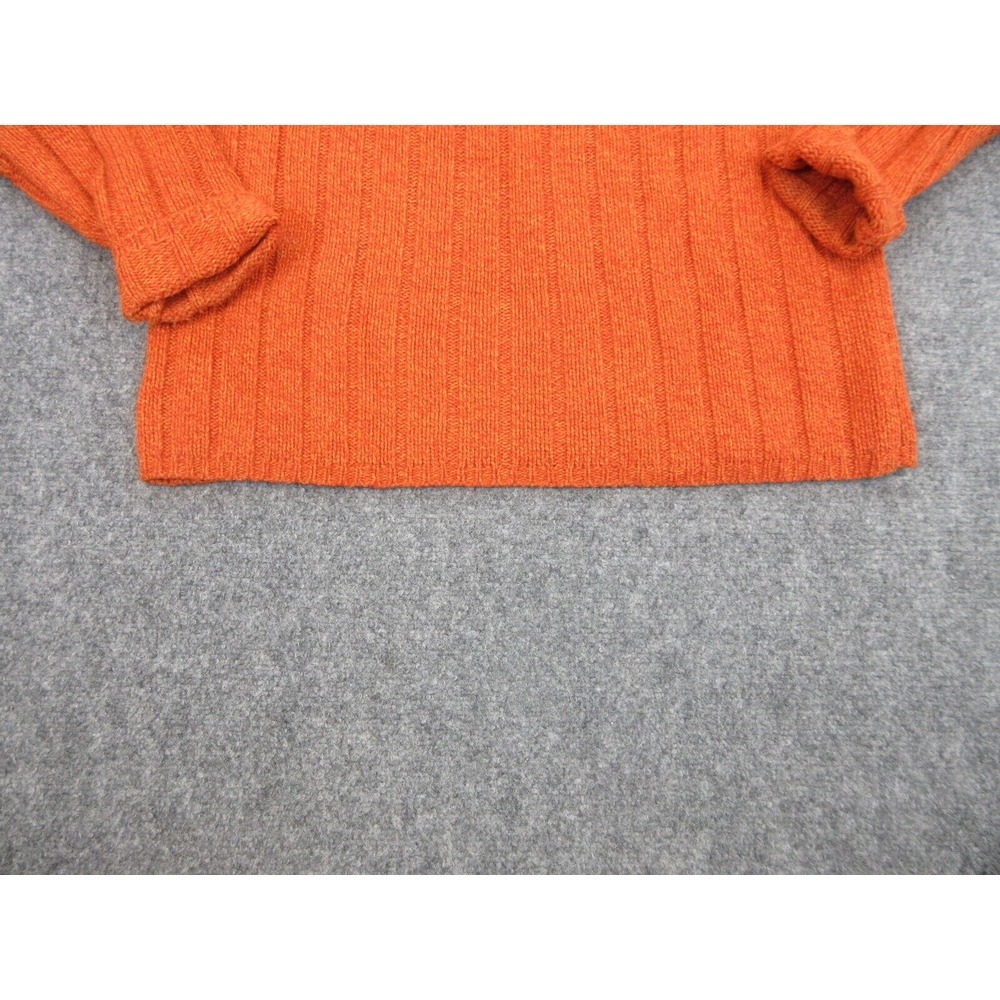 Abercrombie & Fitch Sweater Womens Extra Large Orange Turtle Neck Knit Lambswool - Picture 8 of 10